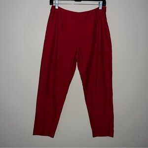 Max Mara Cotton Silk Cropped Trouser Pants Red Women’s size 8